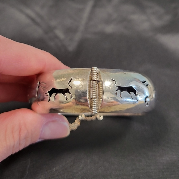 Vintage Mexican sterling silver Picasso bullfight storytelling bracelet EUC! - Picture 3 of 13